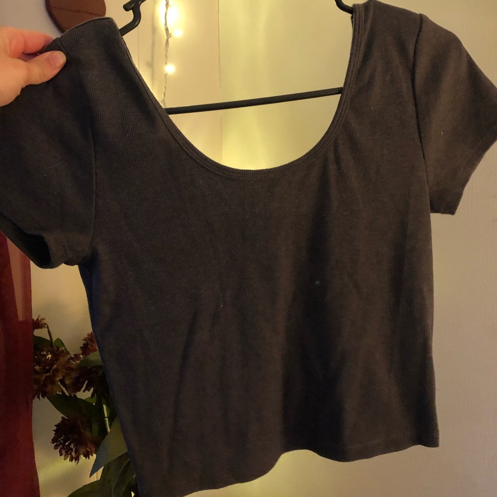 Dark grey crop top